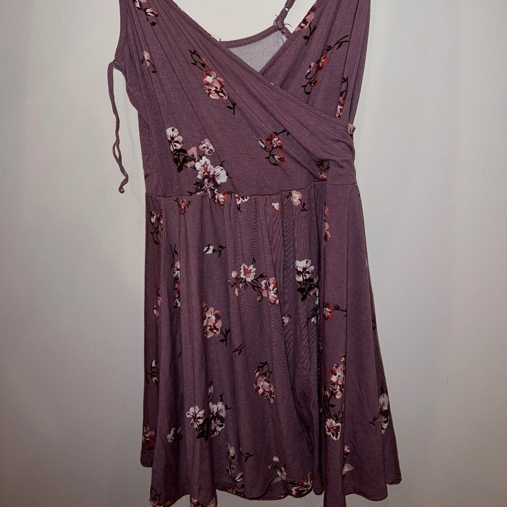 GARAGE Purple Floral Romper NWOT
